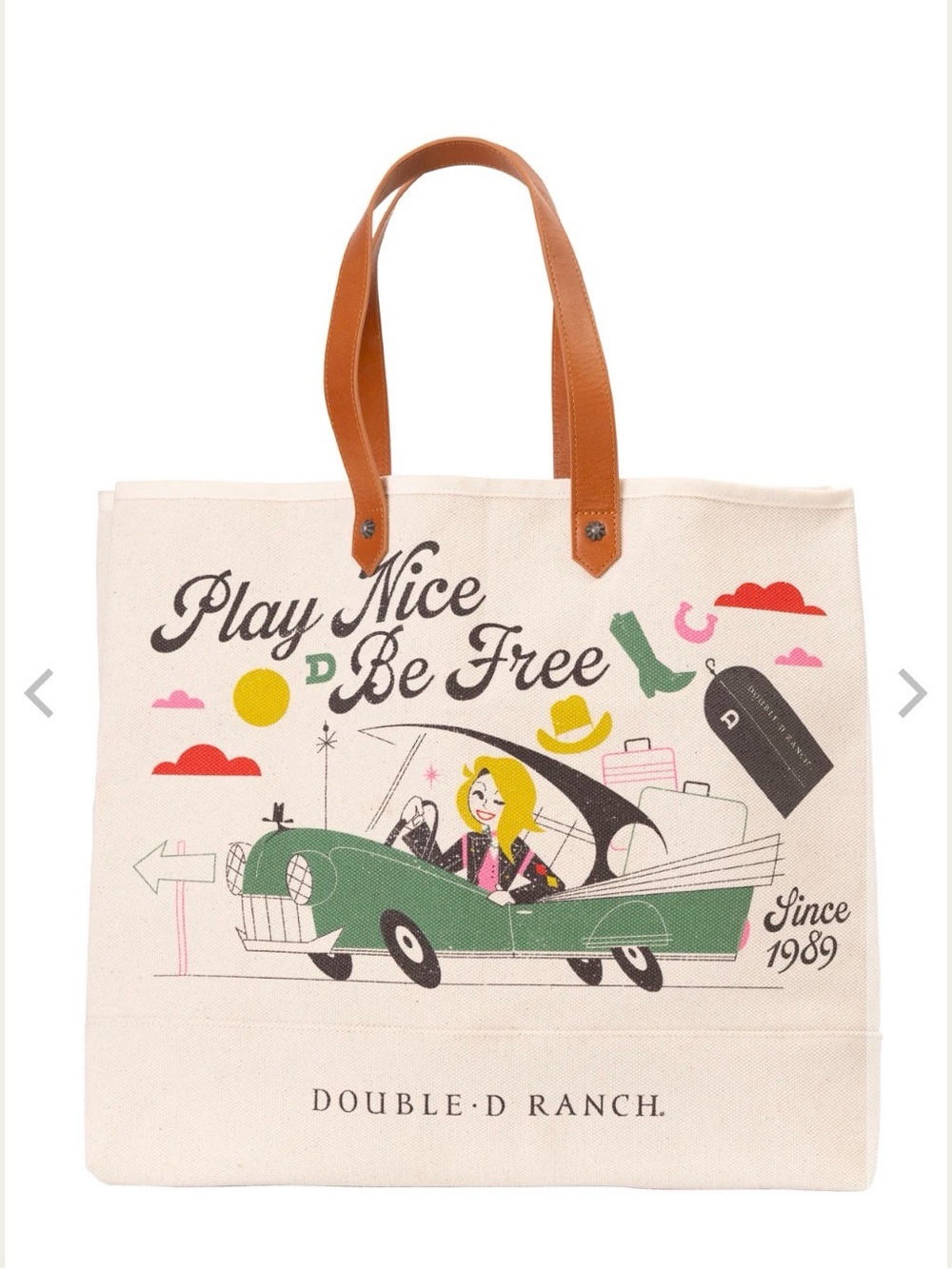 New Big Double D Ranch "TOTES M'GOATS" Addiction Meet Up 2025 Canvas Tote Bag